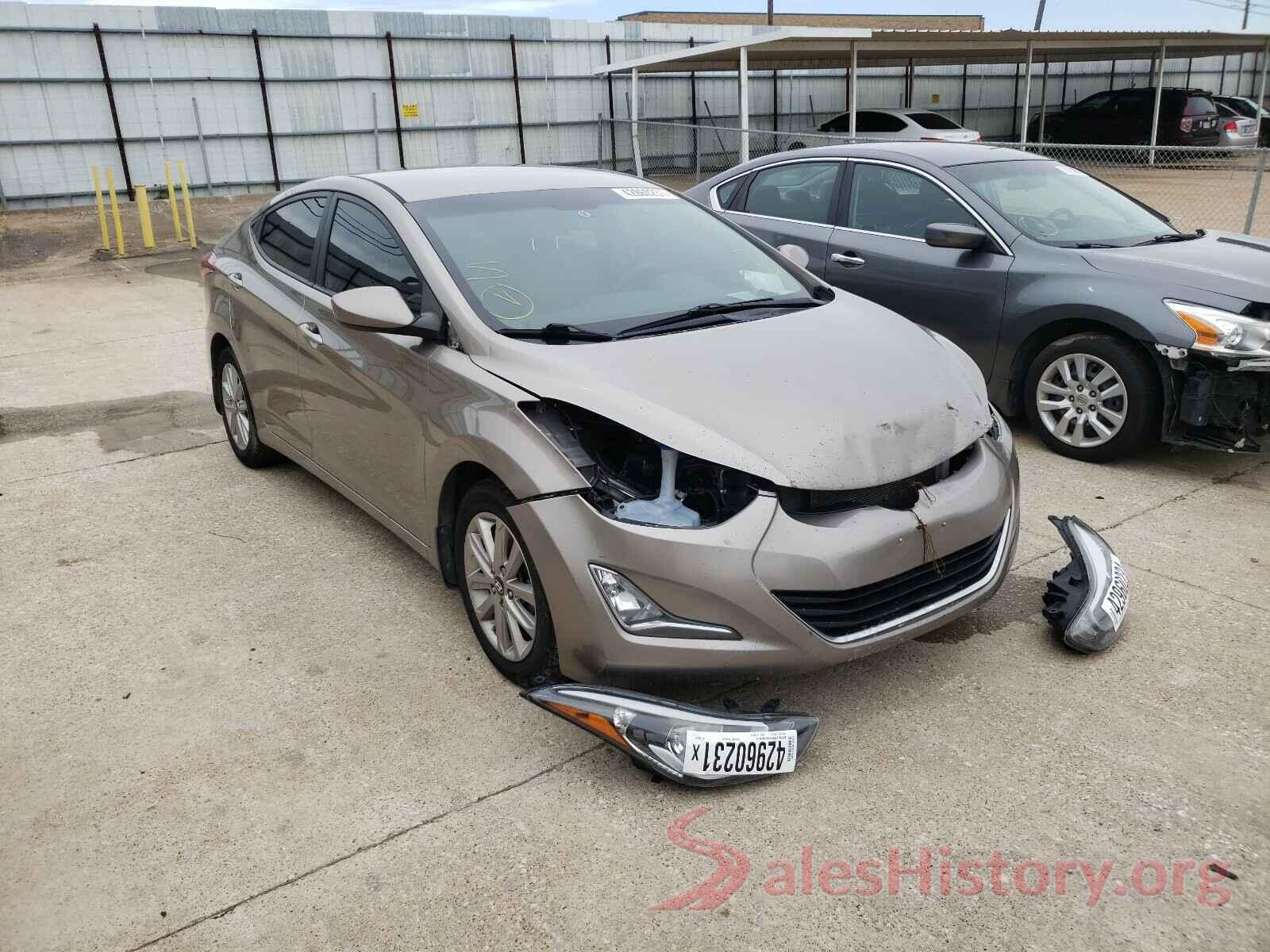 5NPDH4AE8GH760007 2016 HYUNDAI ELANTRA