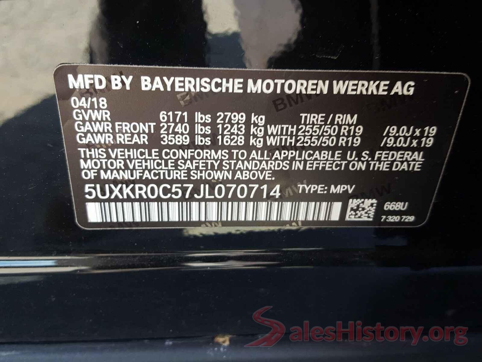 5UXKR0C57JL070714 2018 BMW X5