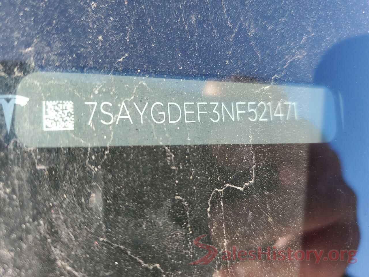 7SAYGDEF3NF521471 2022 TESLA MODEL Y