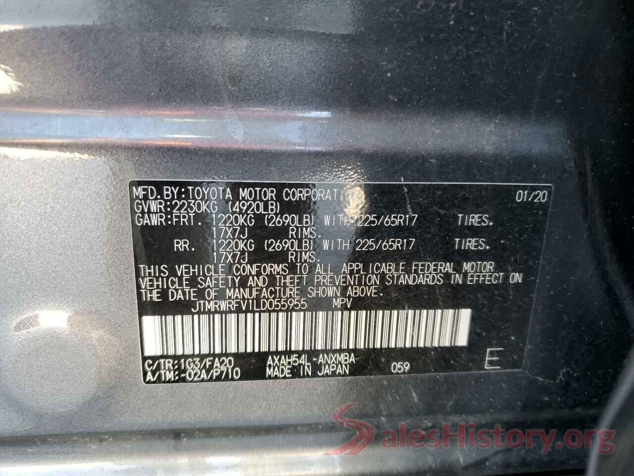 JTMRWRFV1LD055955 2020 TOYOTA RAV4