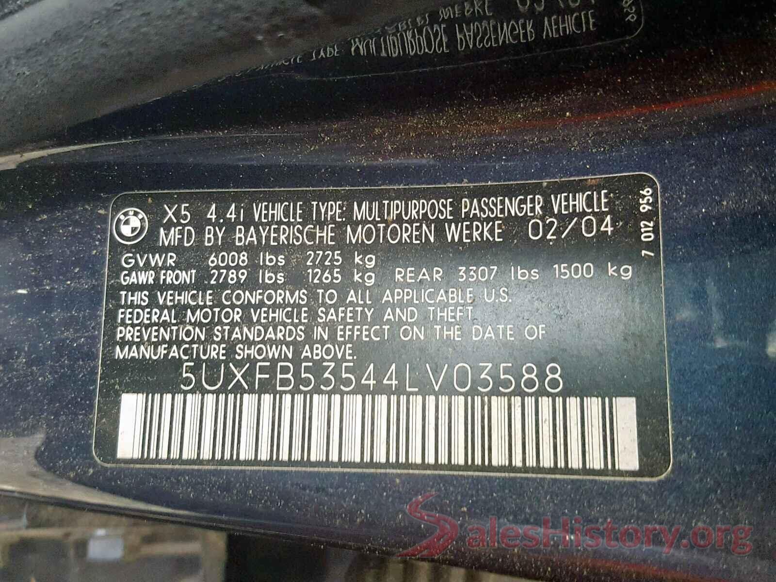 5UXFB53544LV03588 2004 BMW X5