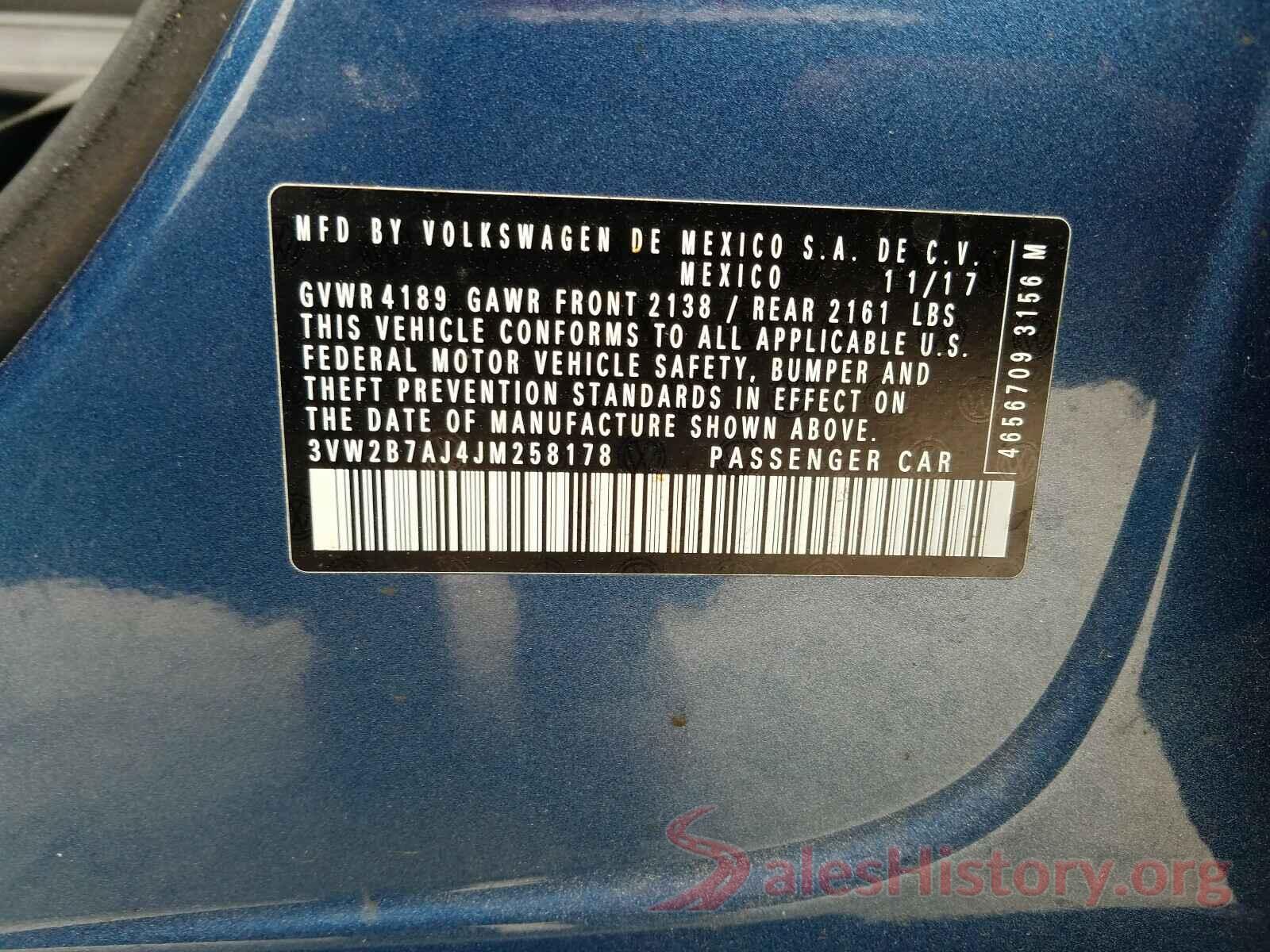 3VW2B7AJ4JM258178 2018 VOLKSWAGEN JETTA