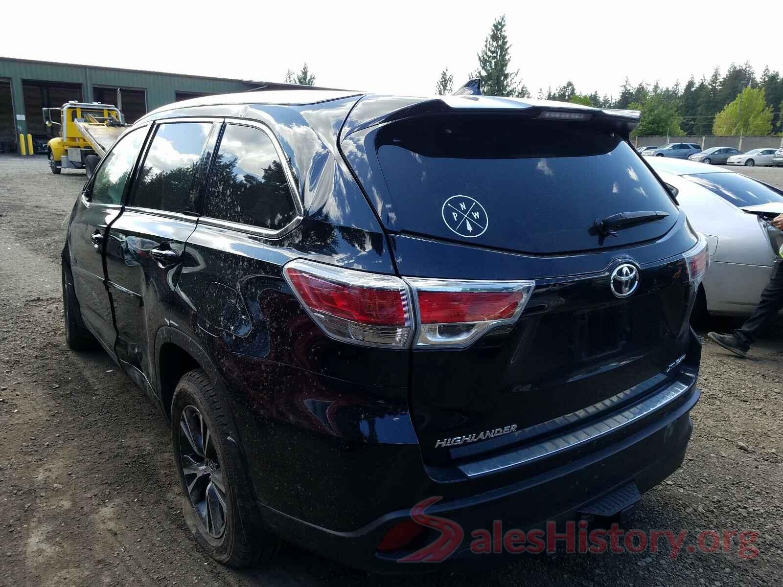 5TDJKRFH2GS345392 2016 TOYOTA HIGHLANDER