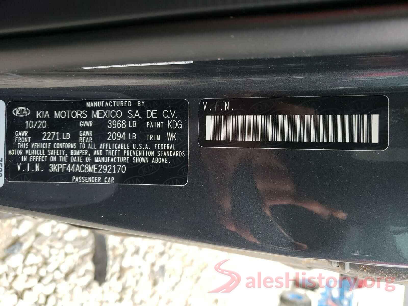 3KPF44AC8ME292170 2021 KIA FORTE