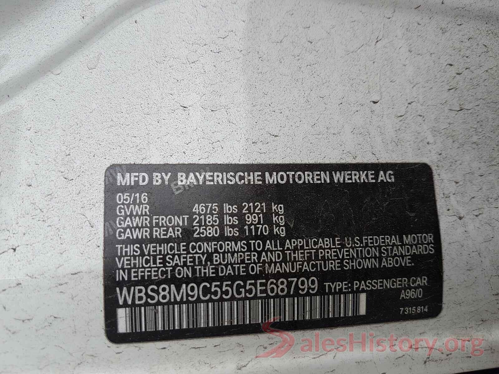 WBS8M9C55G5E68799 2016 BMW M3