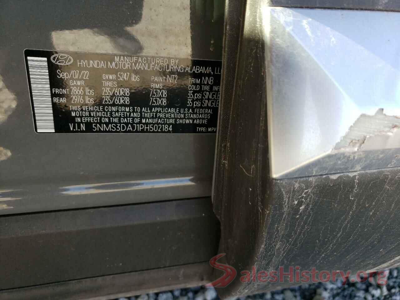 5NMS3DAJ1PH502184 2023 HYUNDAI SANTA FE