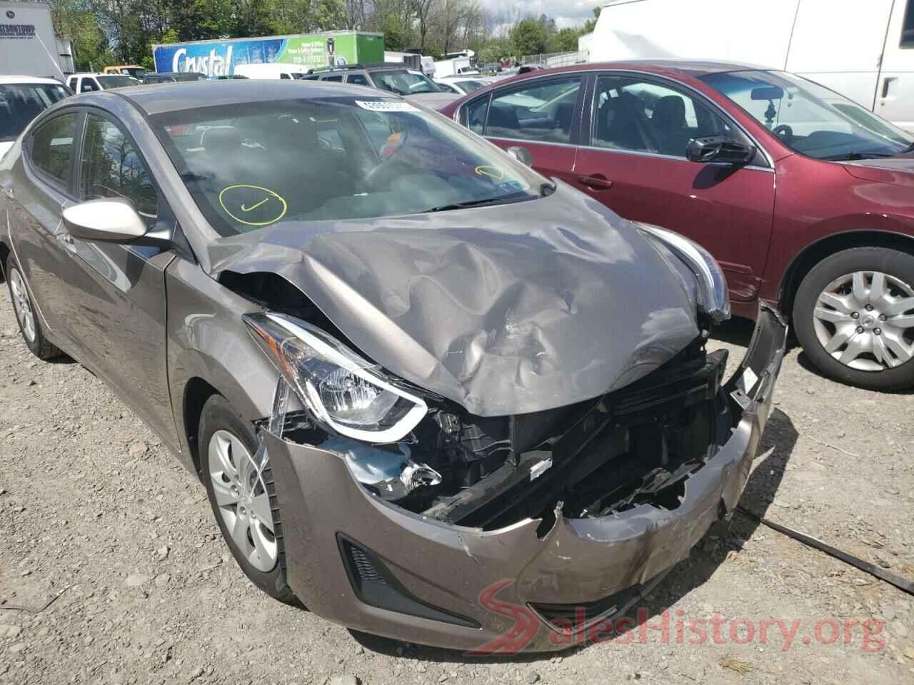 5NPDH4AE0GH670334 2016 HYUNDAI ELANTRA