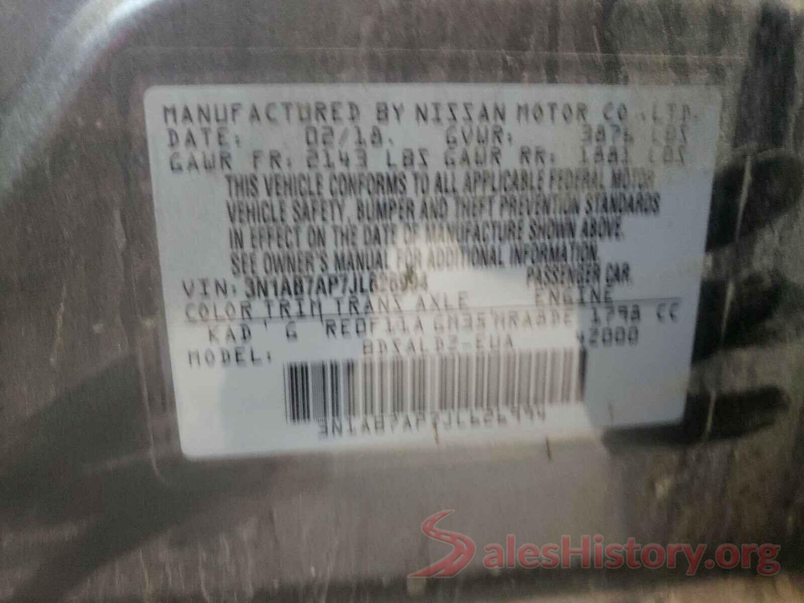 3N1AB7AP7JL626994 2018 NISSAN SENTRA