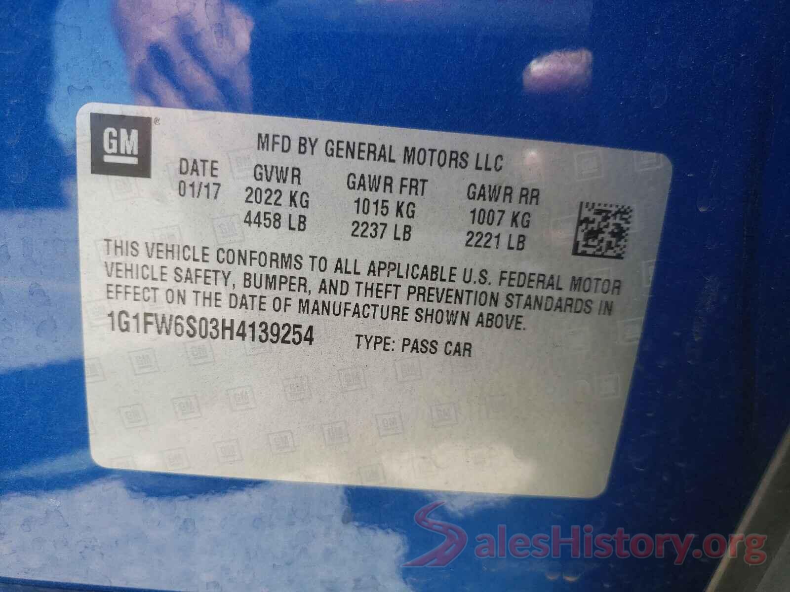 1G1FW6S03H4139254 2017 CHEVROLET BOLT