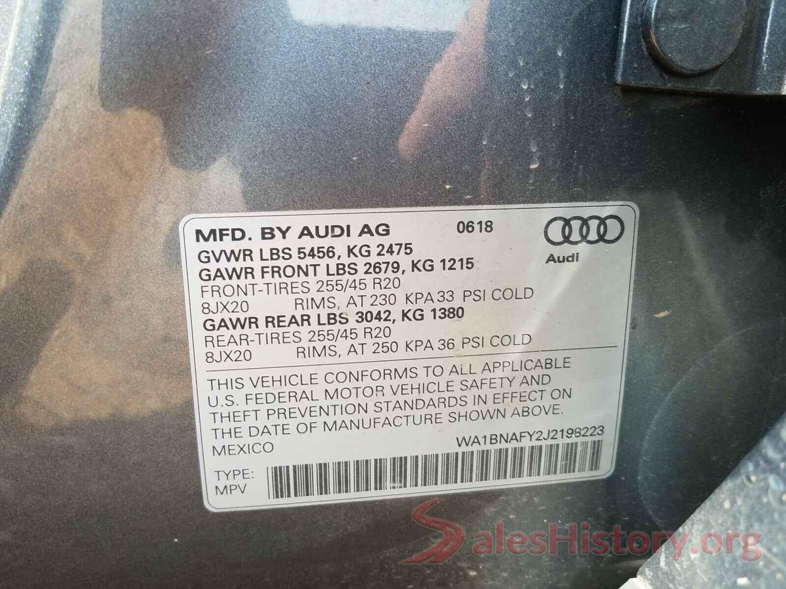 WA1BNAFY2J2198223 2018 AUDI Q5