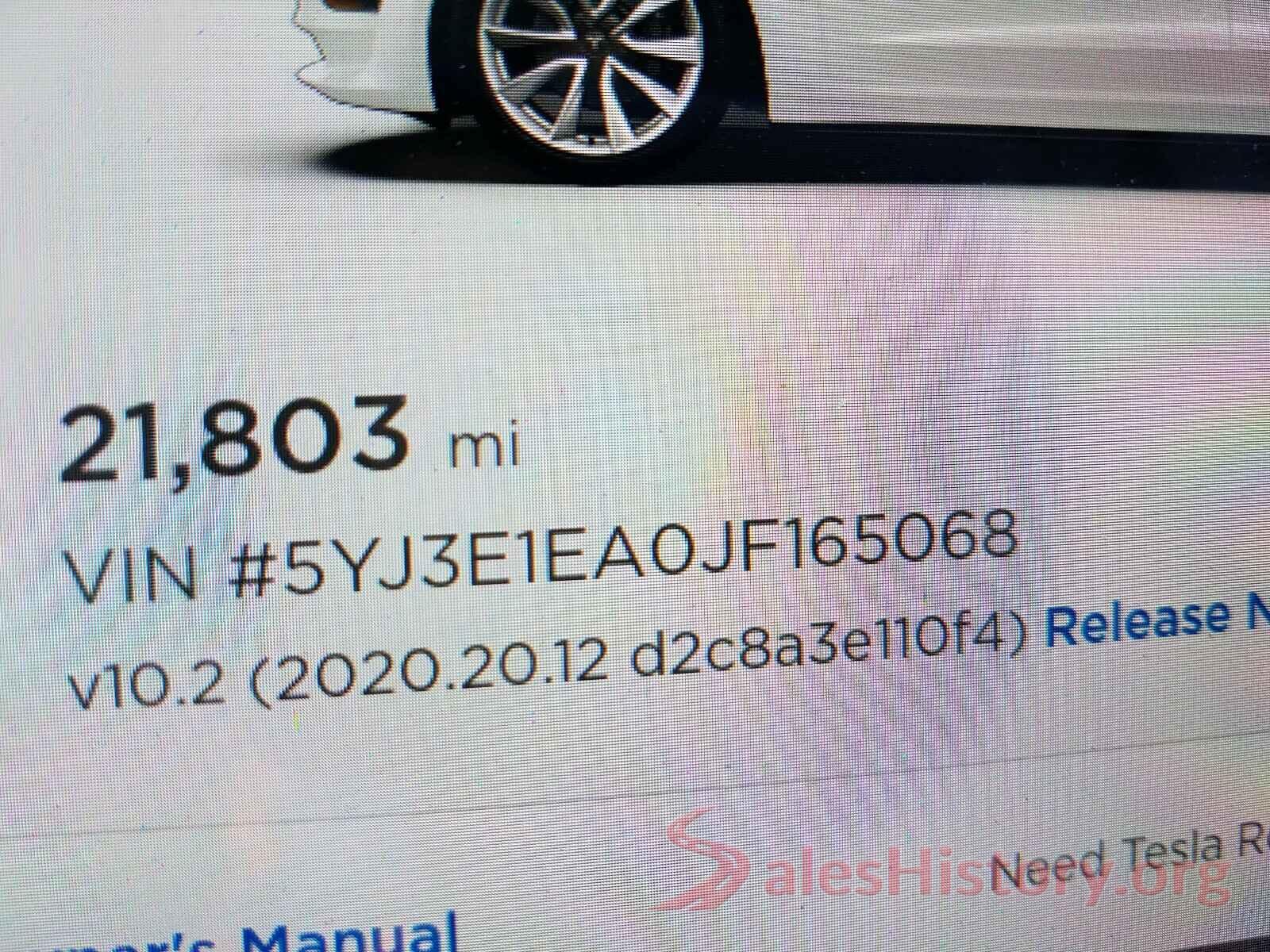 5YJ3E1EA0JF165068 2018 TESLA MODEL 3