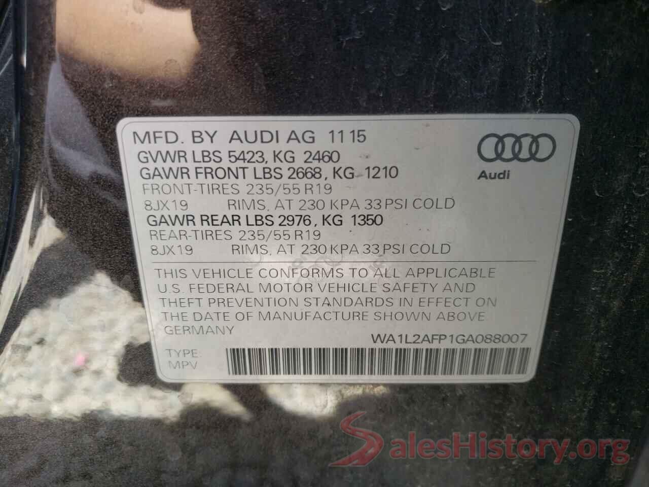 WA1L2AFP1GA088007 2016 AUDI Q5