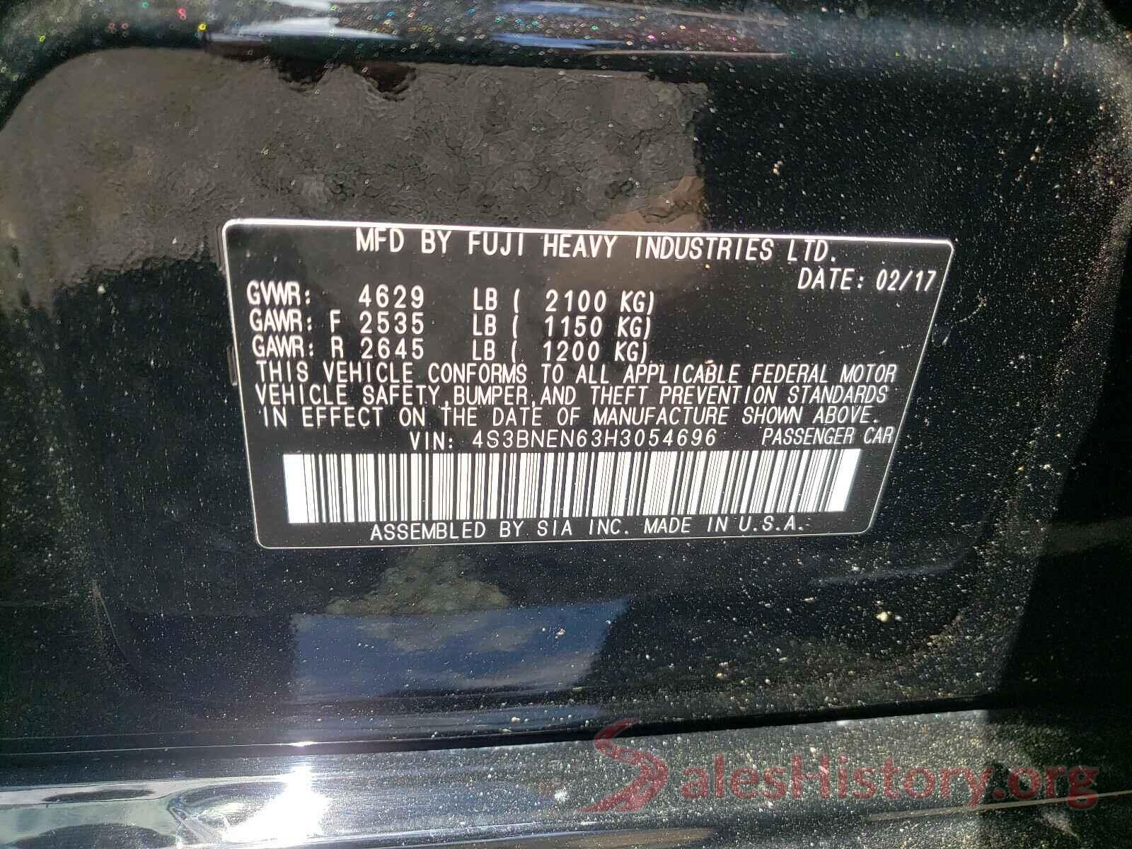 4S3BNEN63H3054696 2017 SUBARU LEGACY