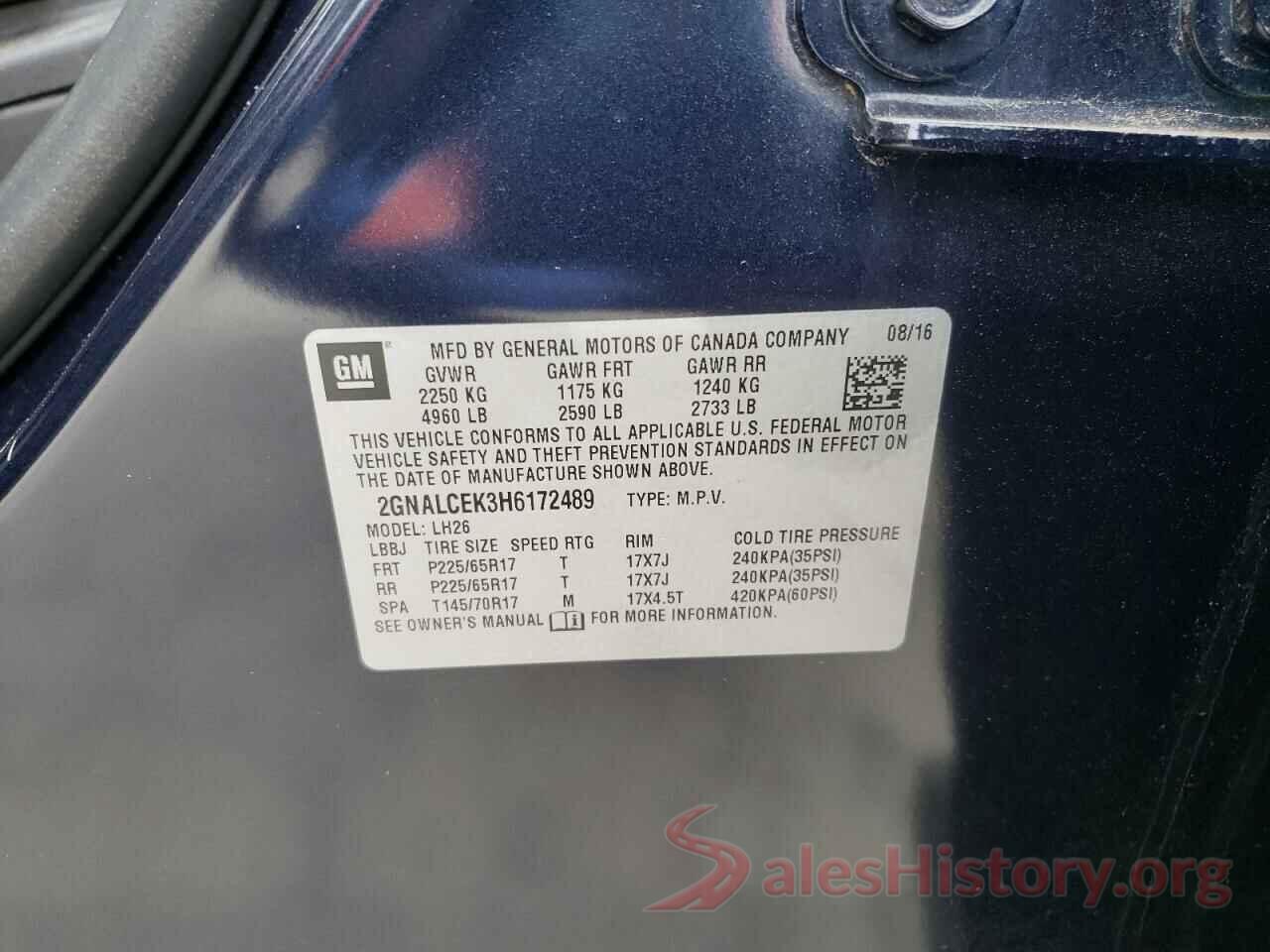 2GNALCEK3H6172489 2017 CHEVROLET EQUINOX