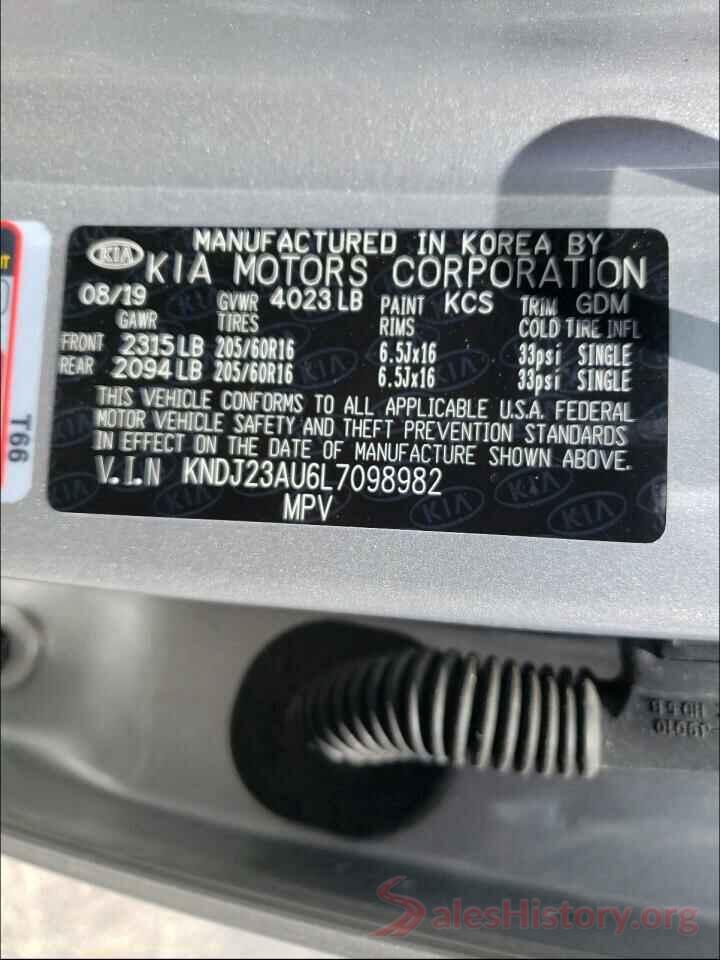 KNDJ23AU6L7098982 2020 KIA SOUL