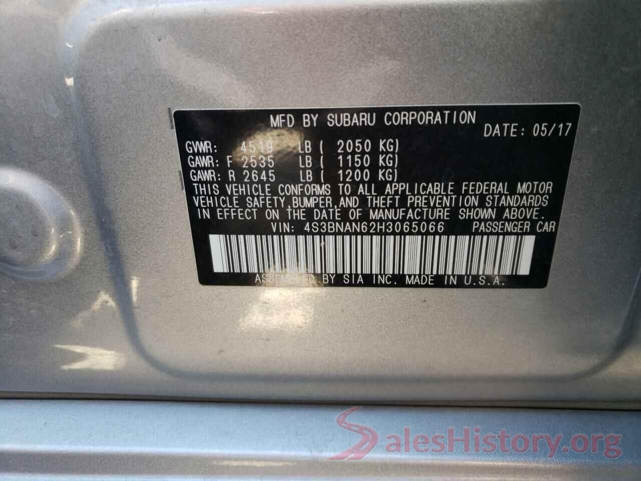 4S3BNAN62H3065066 2017 SUBARU LEGACY