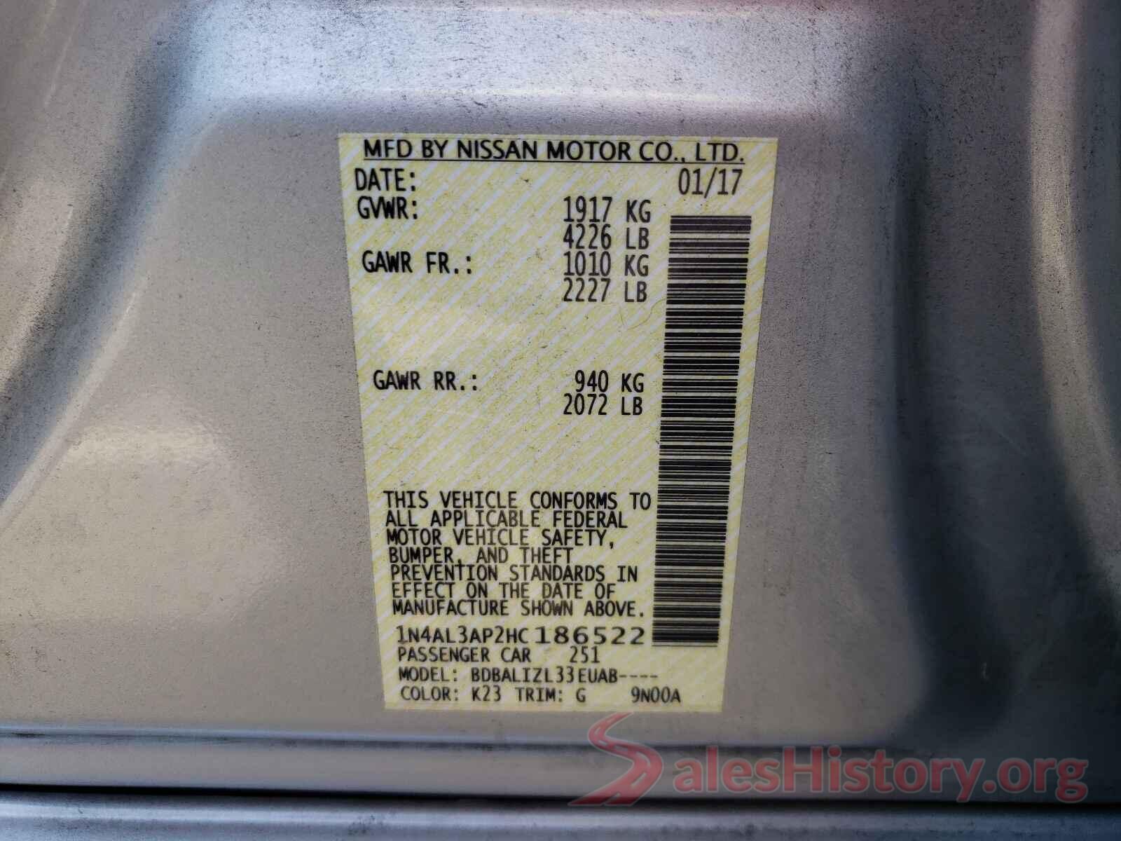 1N4AL3AP2HC186522 2017 NISSAN ALTIMA