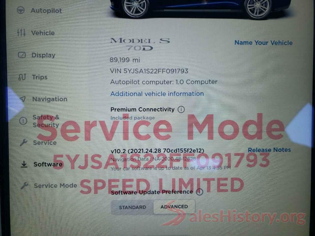 5YJSA1S22FF091793 2015 TESLA MODEL S