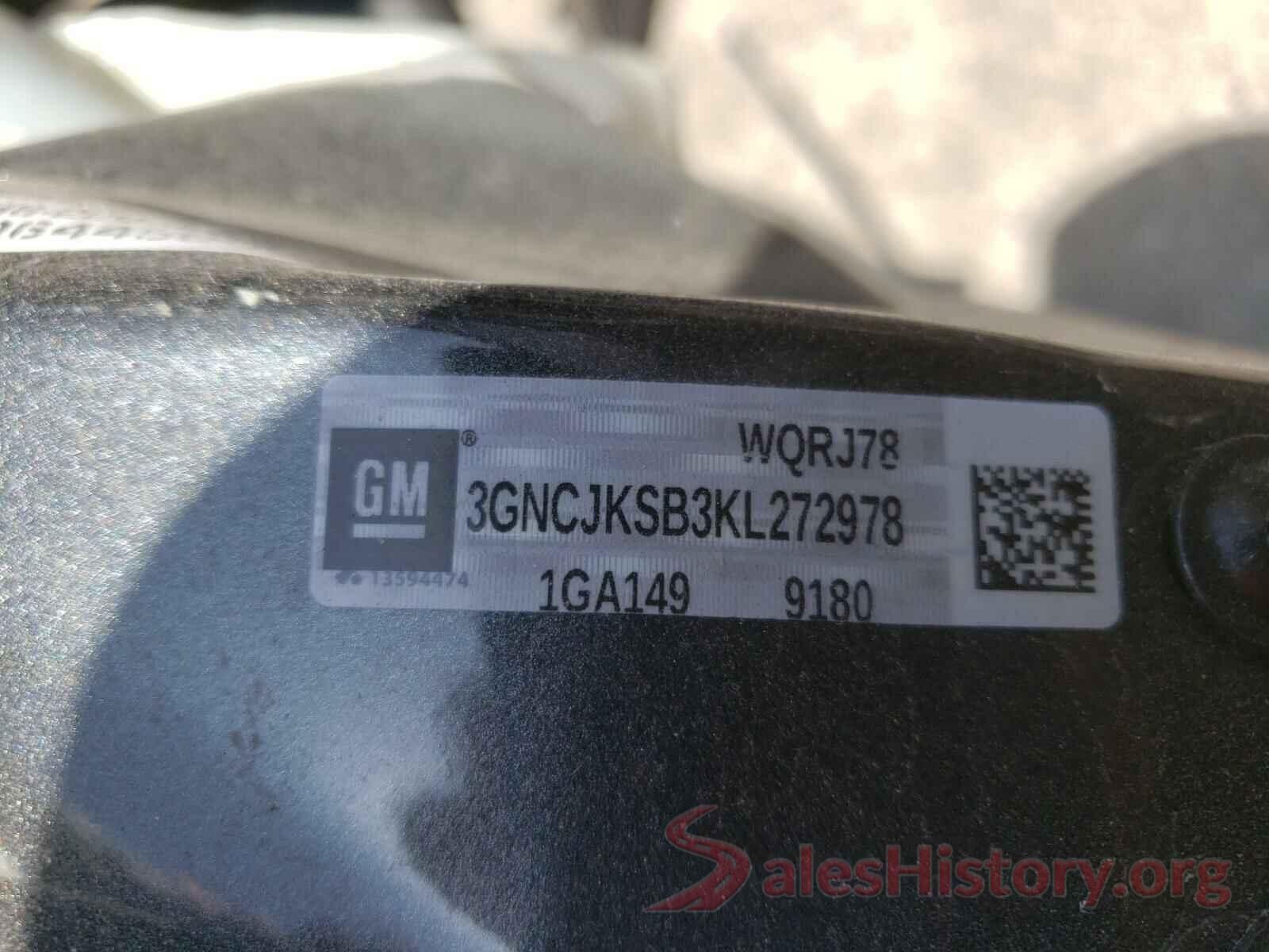 3GNCJKSB3KL272978 2019 CHEVROLET TRAX