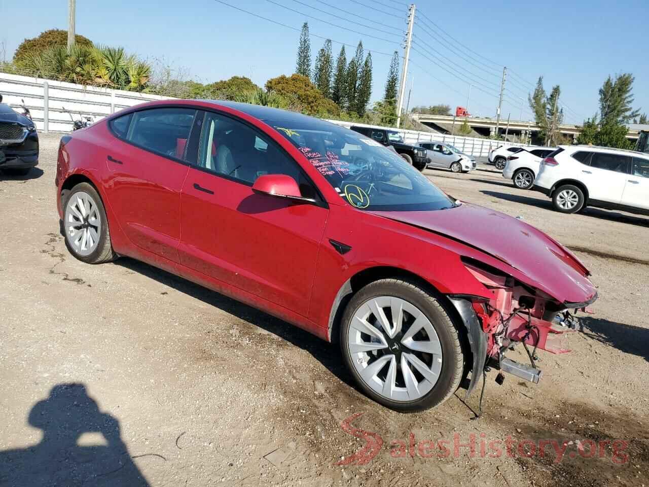 5YJ3E1EA3NF371054 2022 TESLA MODEL 3