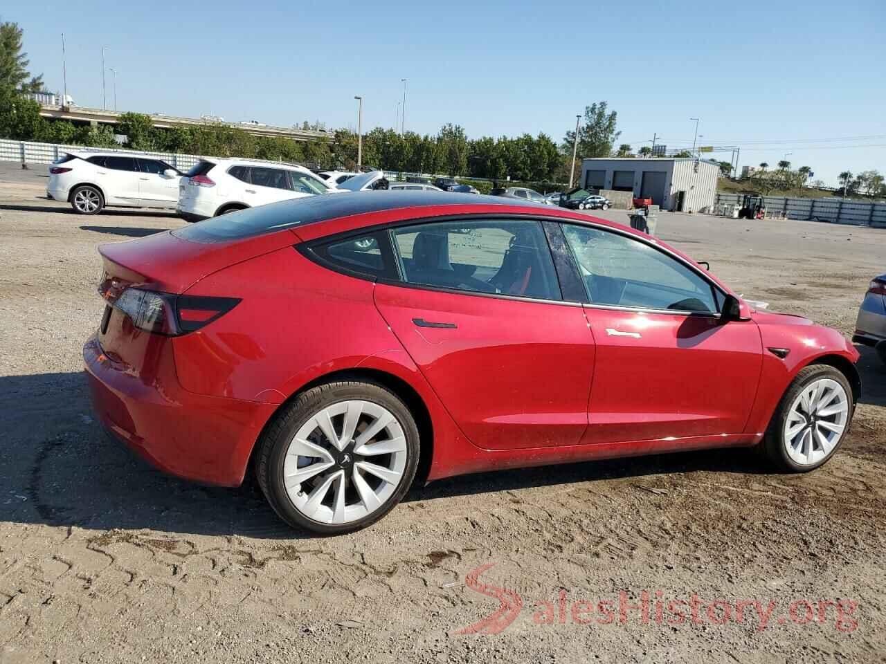 5YJ3E1EA3NF371054 2022 TESLA MODEL 3