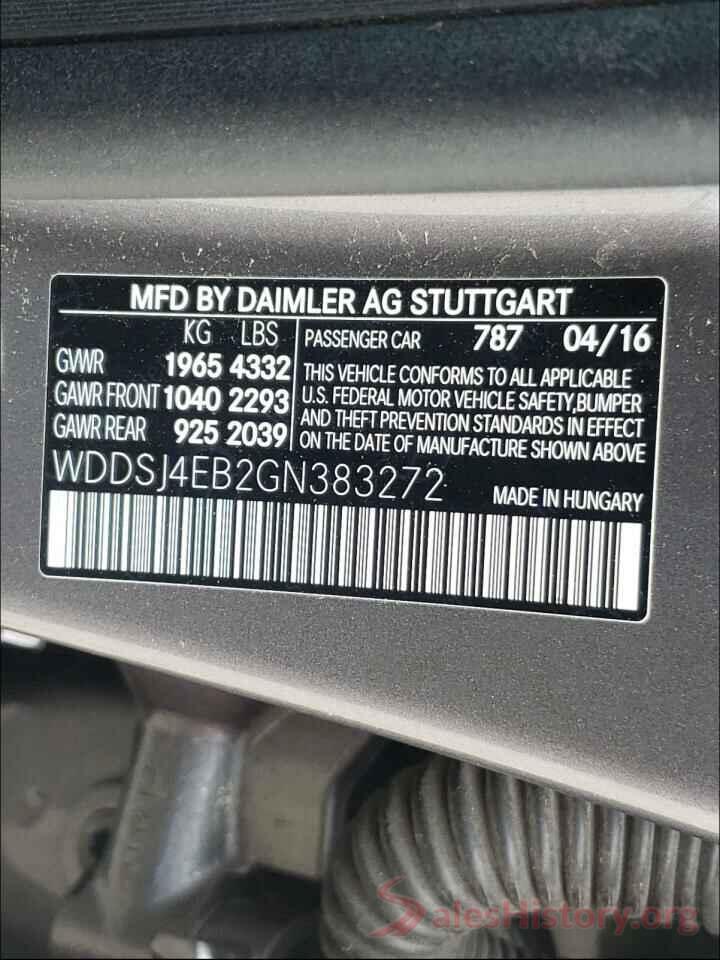 WDDSJ4EB2GN383272 2016 MERCEDES-BENZ C CLASS