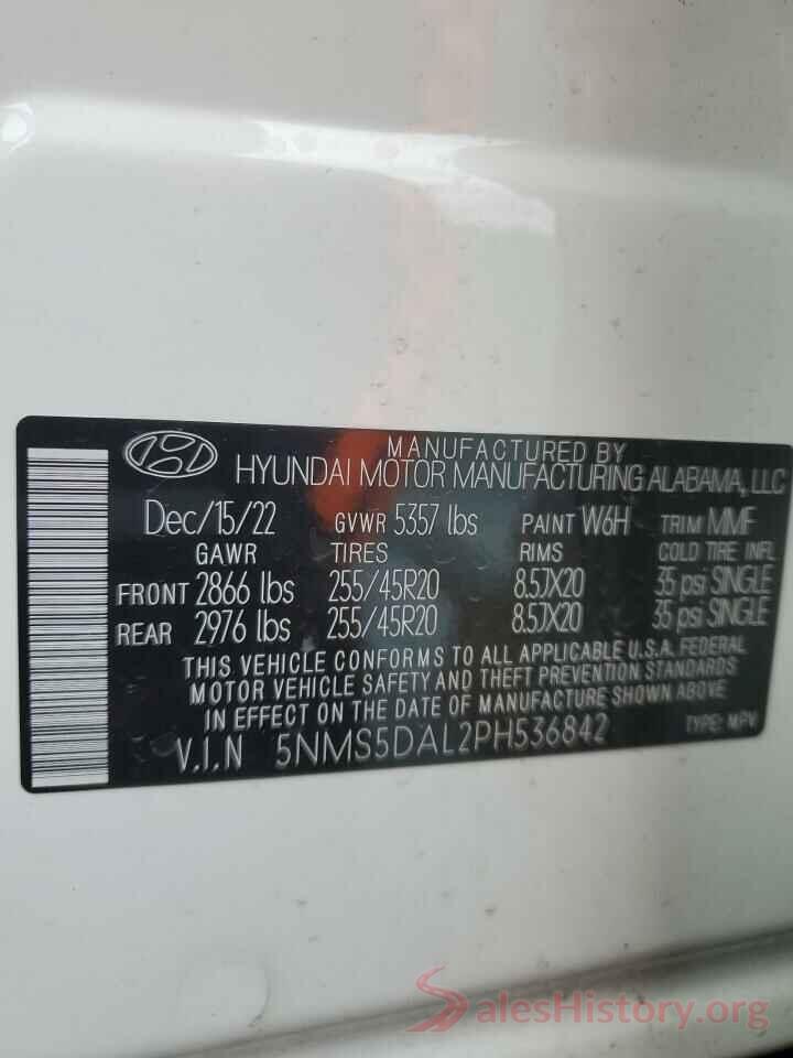 5NMS5DAL2PH536842 2023 HYUNDAI SANTA FE