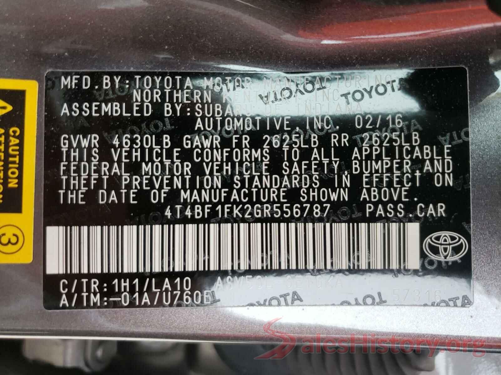 4T4BF1FK2GR556787 2016 TOYOTA CAMRY