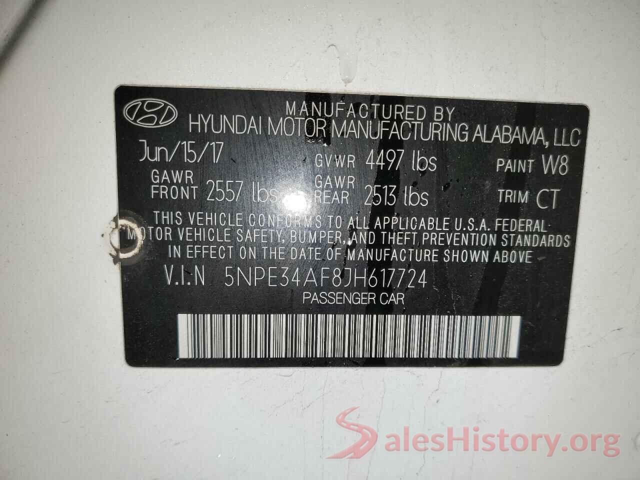 5NPE34AF8JH617724 2018 HYUNDAI SONATA