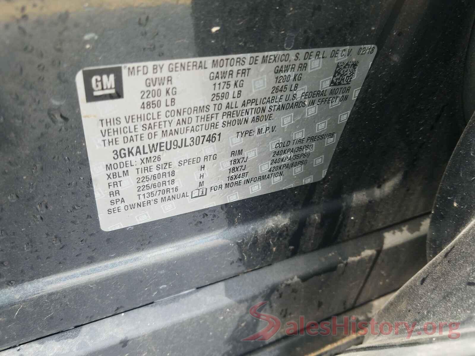 3GKALWEU9JL307461 2018 GMC TERRAIN