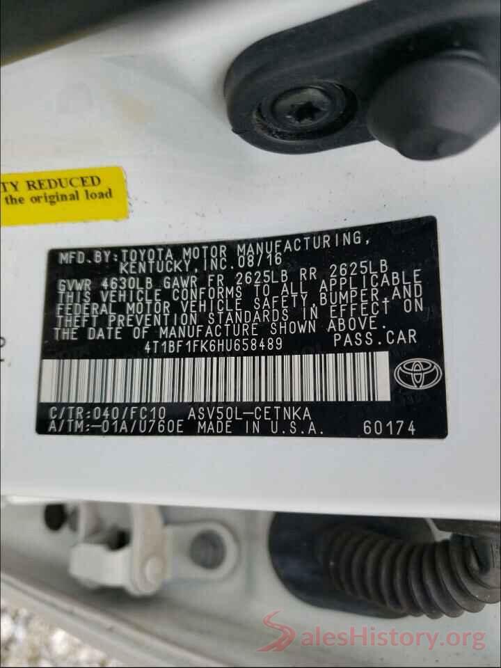 4T1BF1FK6HU658489 2017 TOYOTA CAMRY