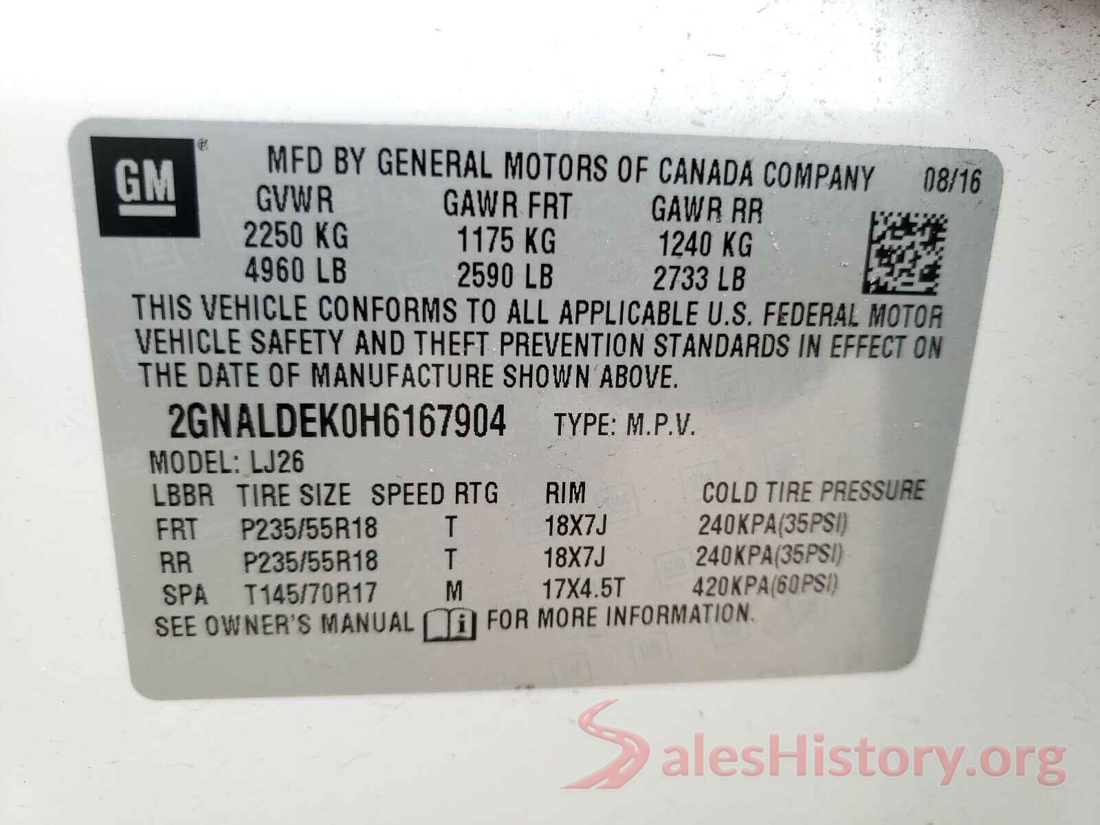 2GNALDEK0H6167904 2017 CHEVROLET EQUINOX