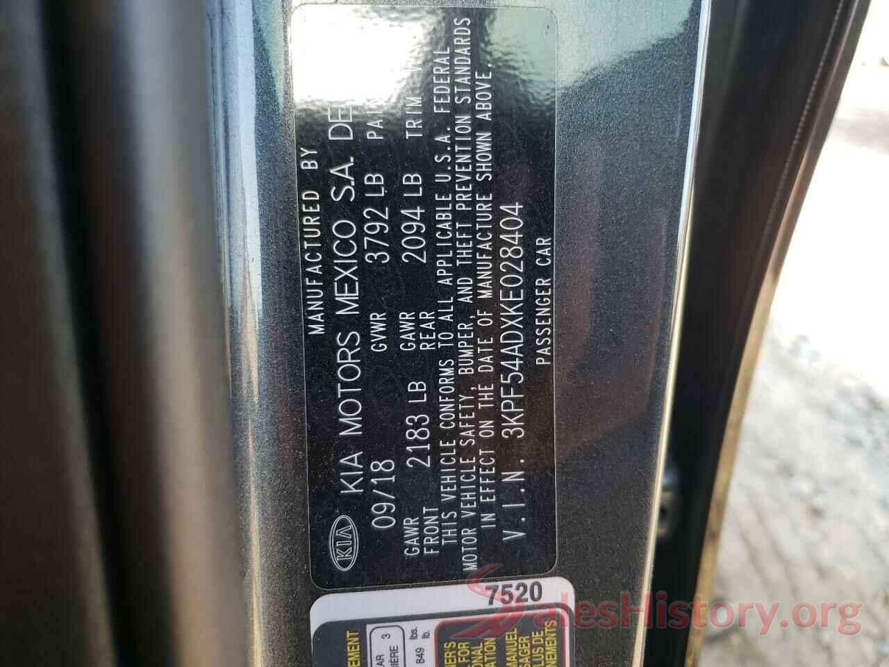 3KPF54ADXKE028404 2019 KIA FORTE