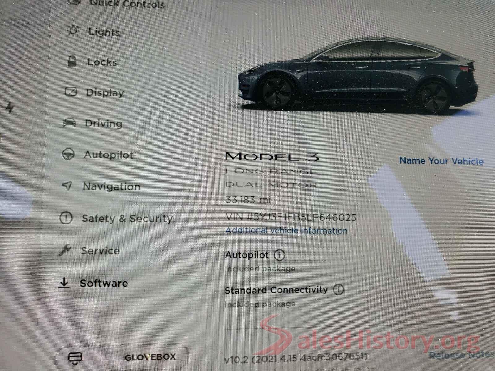 5YJ3E1EB5LF646025 2020 TESLA MODEL 3