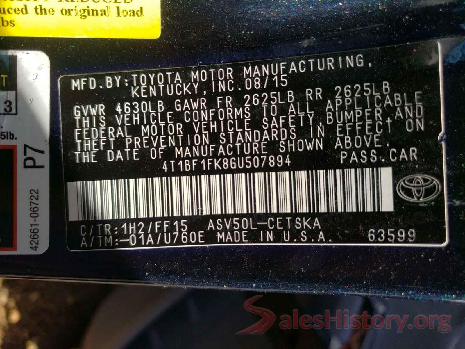 4T1BF1FK8GU507894 2016 TOYOTA CAMRY