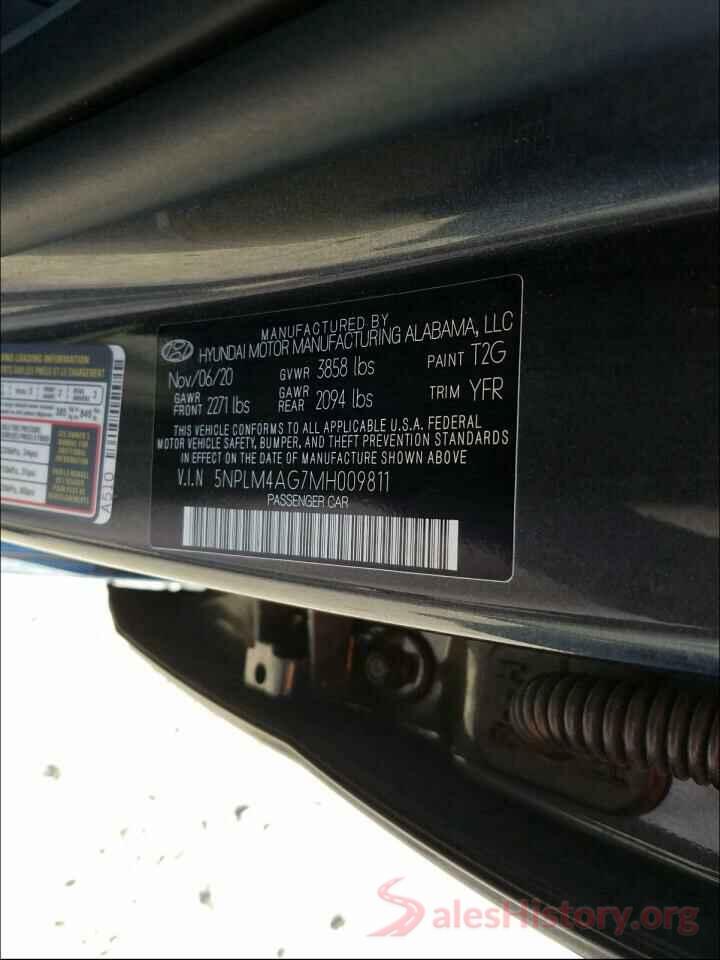 5NPLM4AG7MH009811 2021 HYUNDAI ELANTRA