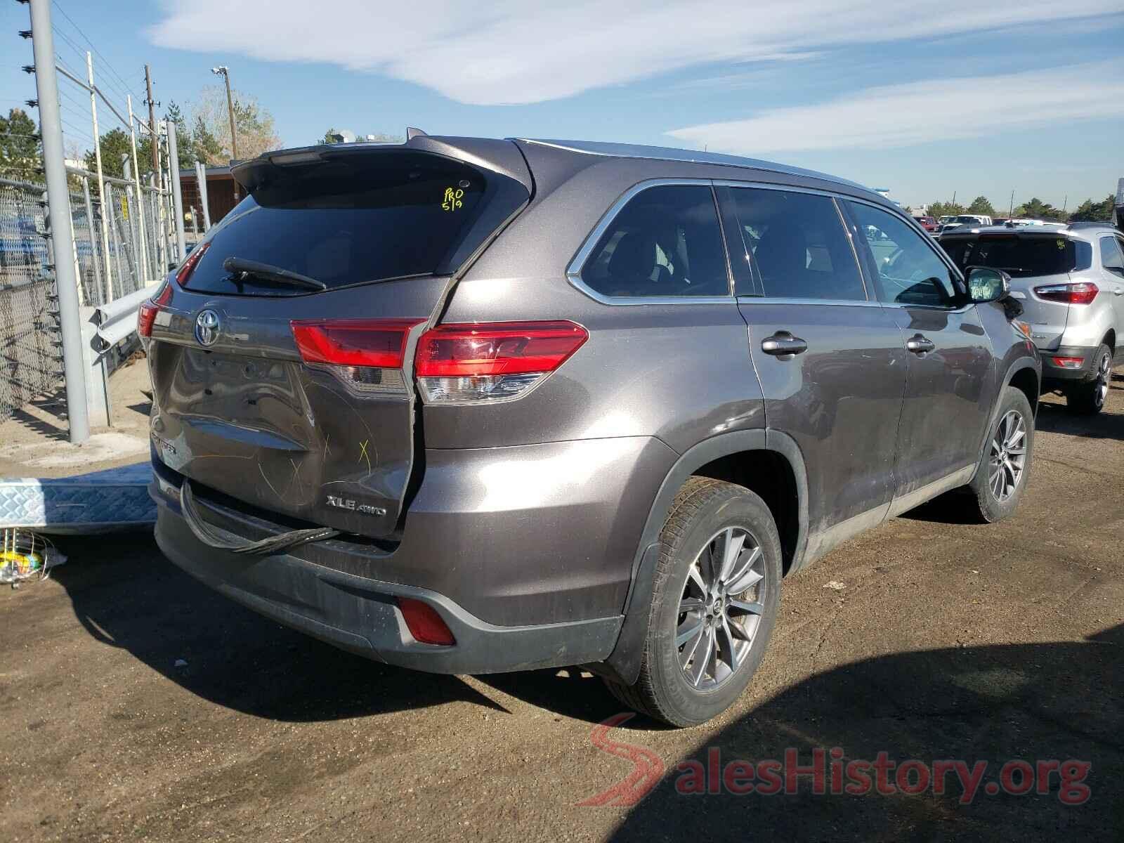 5TDJZRFH2KS580704 2019 TOYOTA HIGHLANDER