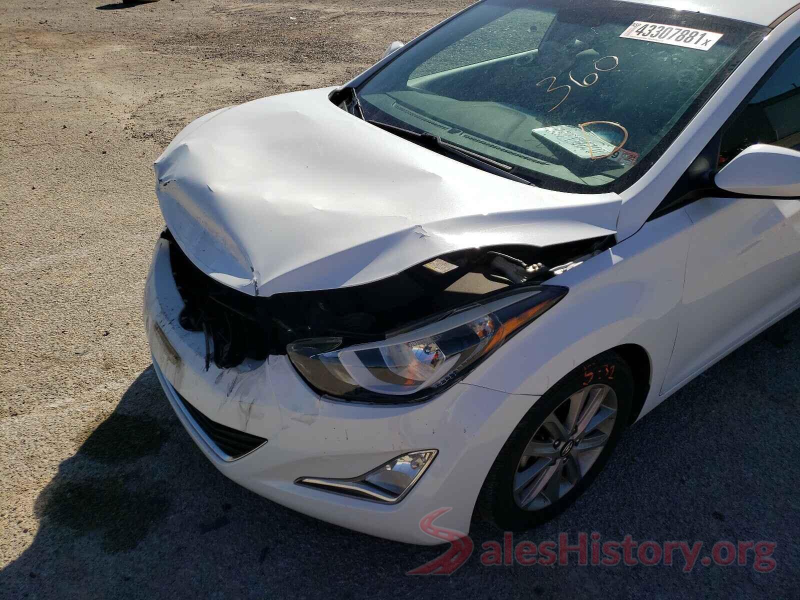 5NPDH4AE0GH669443 2016 HYUNDAI ELANTRA