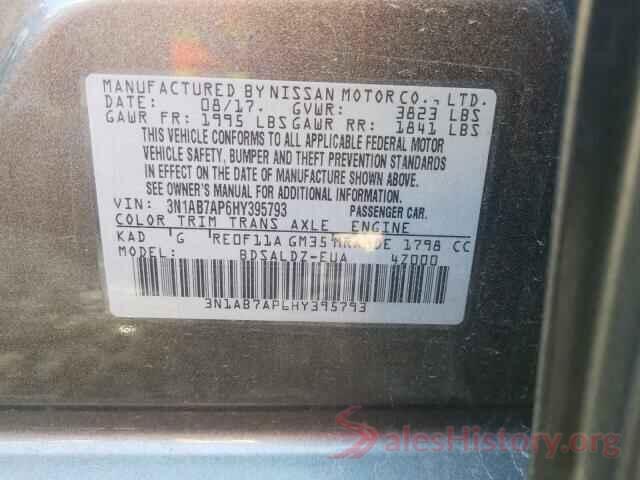 3N1AB7AP6HY395793 2017 NISSAN SENTRA