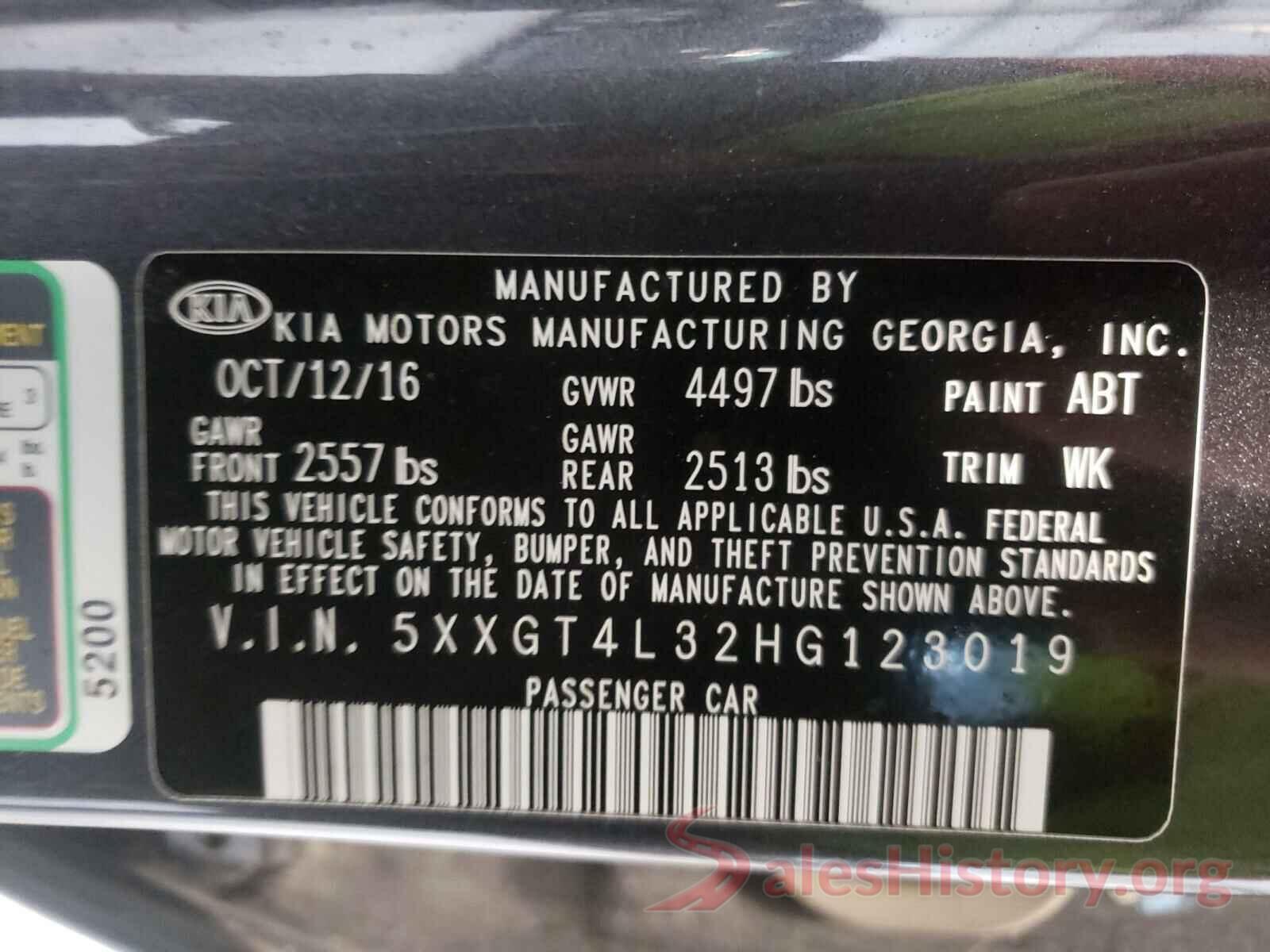 5XXGT4L32HG123019 2017 KIA OPTIMA