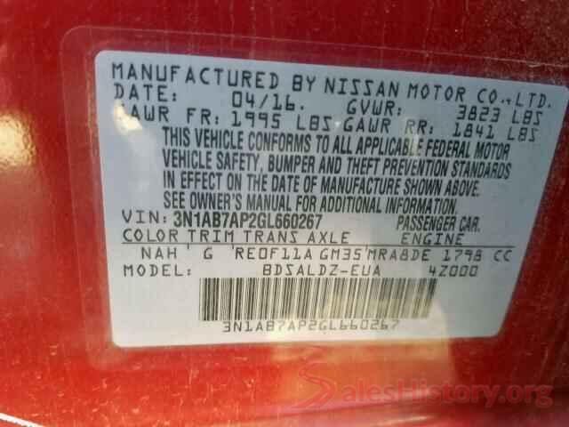 3N1AB7AP2GL660267 2016 NISSAN SENTRA