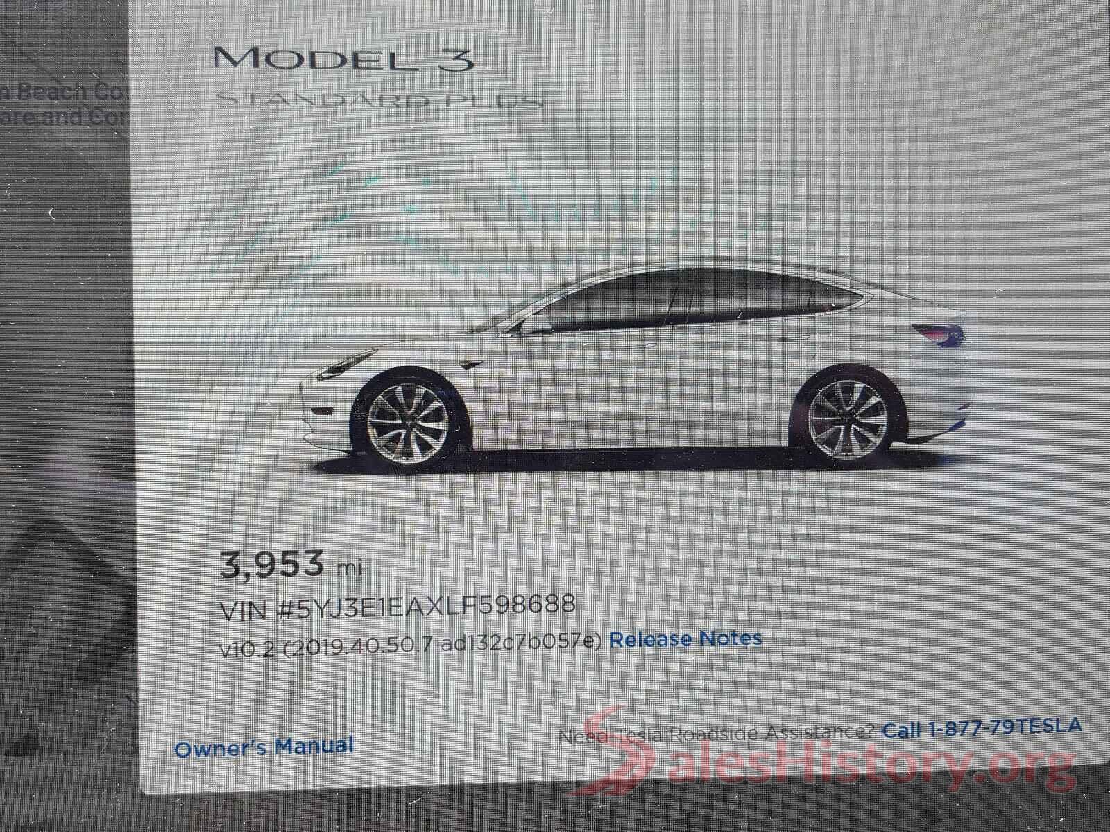 5YJ3E1EAXLF598688 2020 TESLA MODEL 3