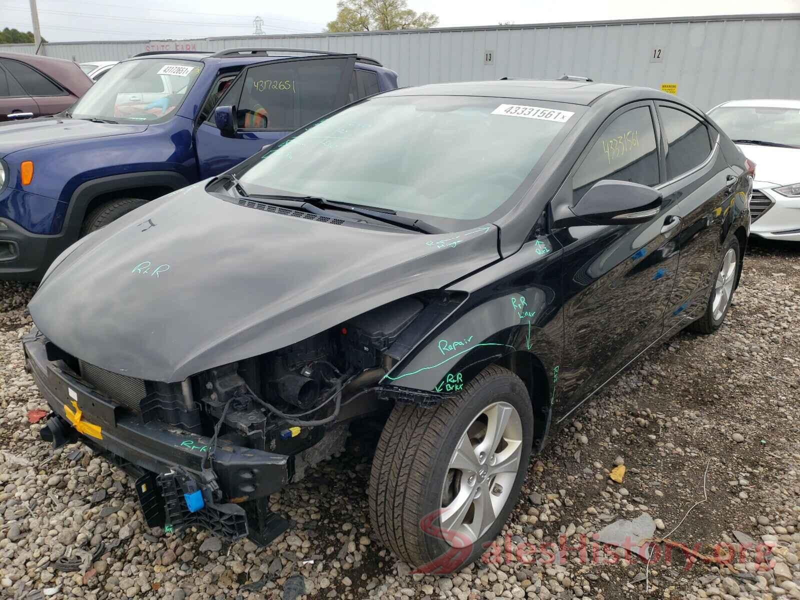 KMHDH4AE3GU592861 2016 HYUNDAI ELANTRA