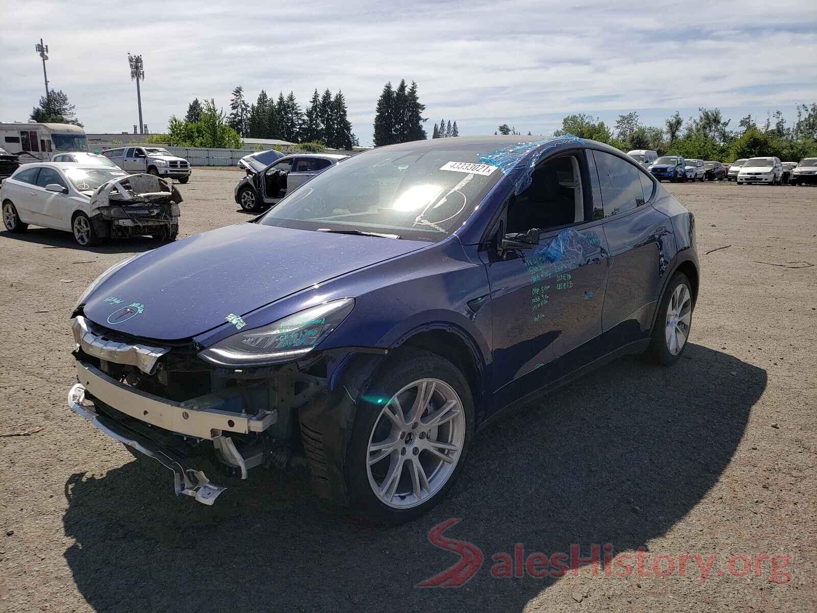 5YJYGDEE2MF091743 2021 TESLA MODEL Y