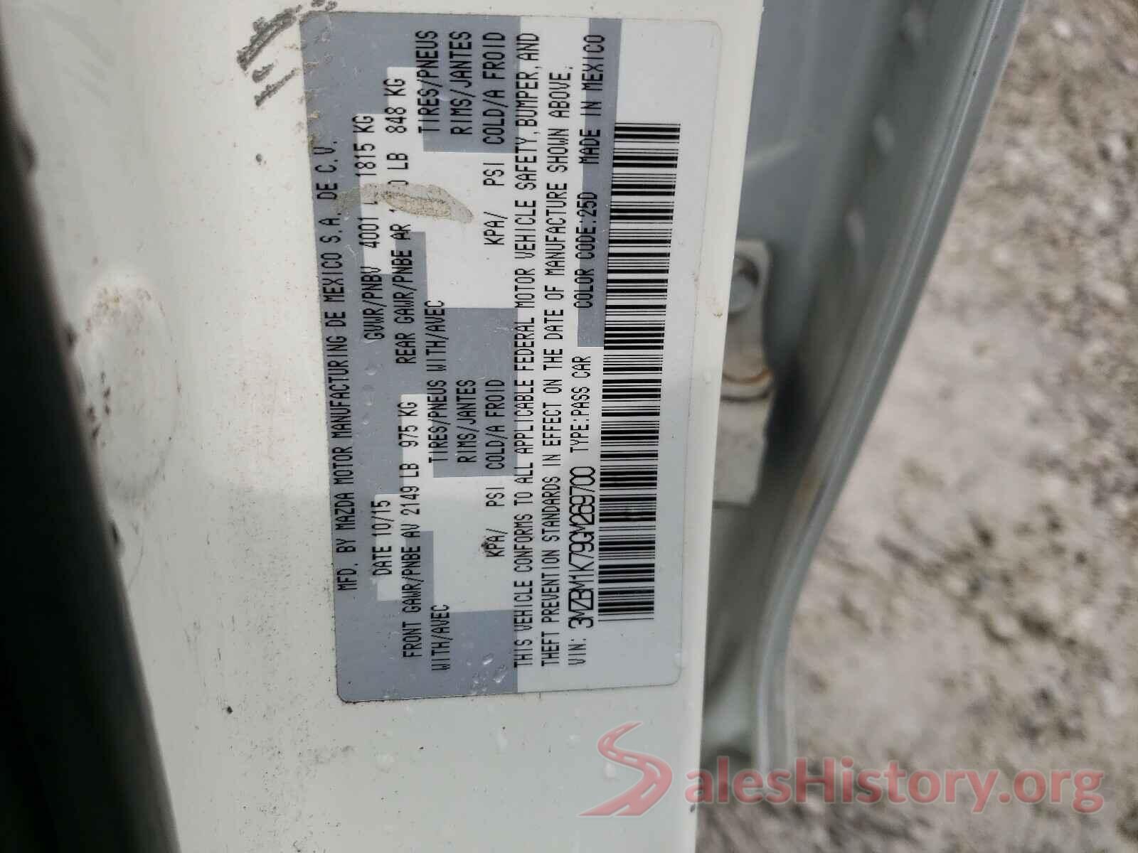 3MZBM1K79GM269700 2016 MAZDA 3