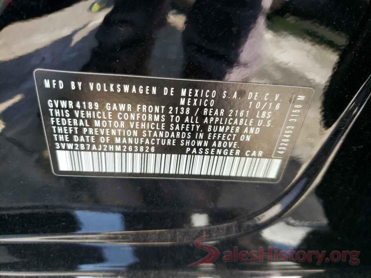 3VW2B7AJ2HM263826 2017 VOLKSWAGEN JETTA