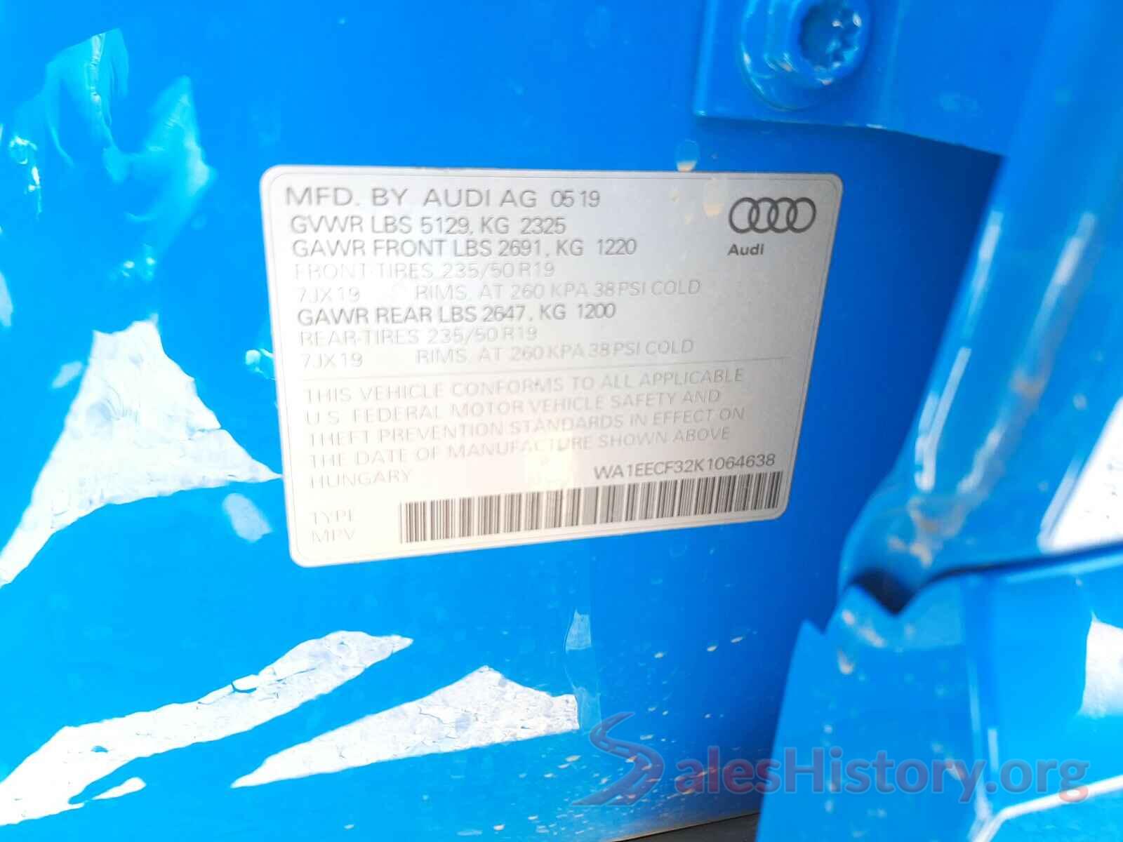 WA1EECF32K1064638 2019 AUDI Q3