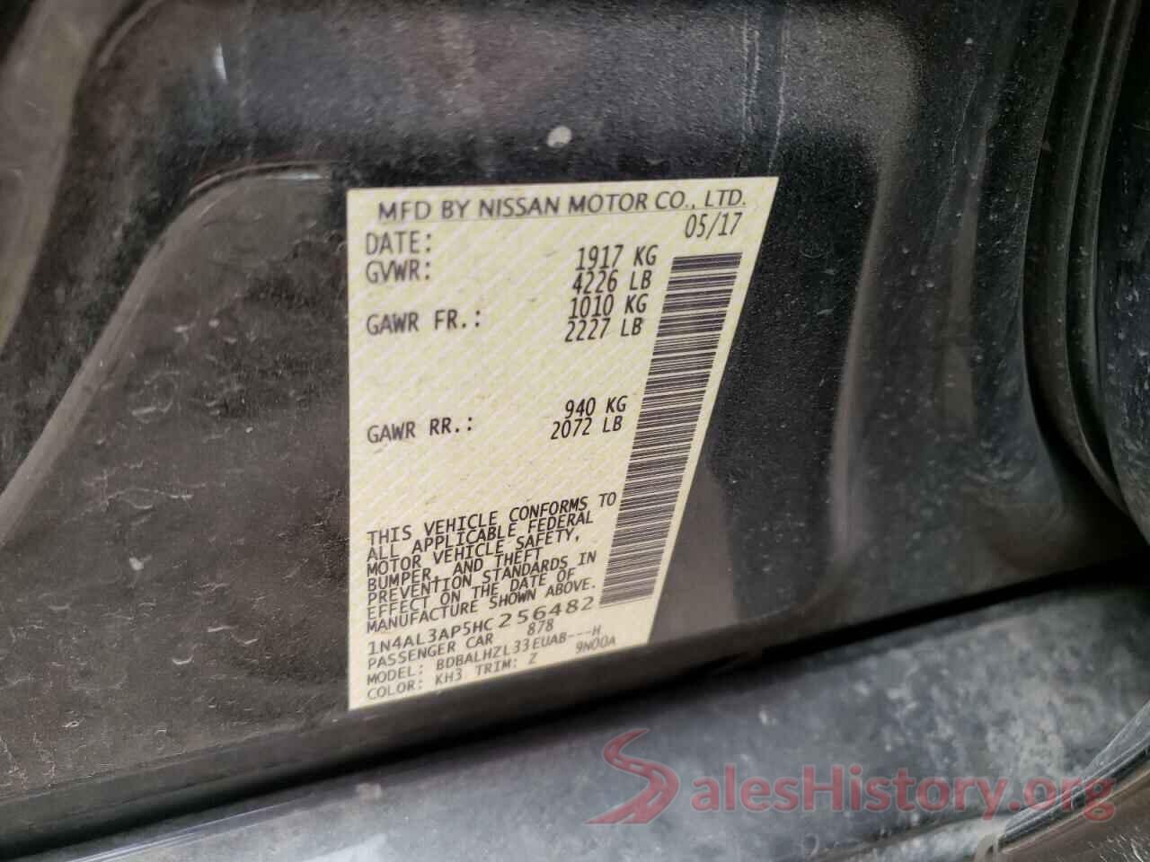 1N4AL3AP5HC256482 2017 NISSAN ALTIMA