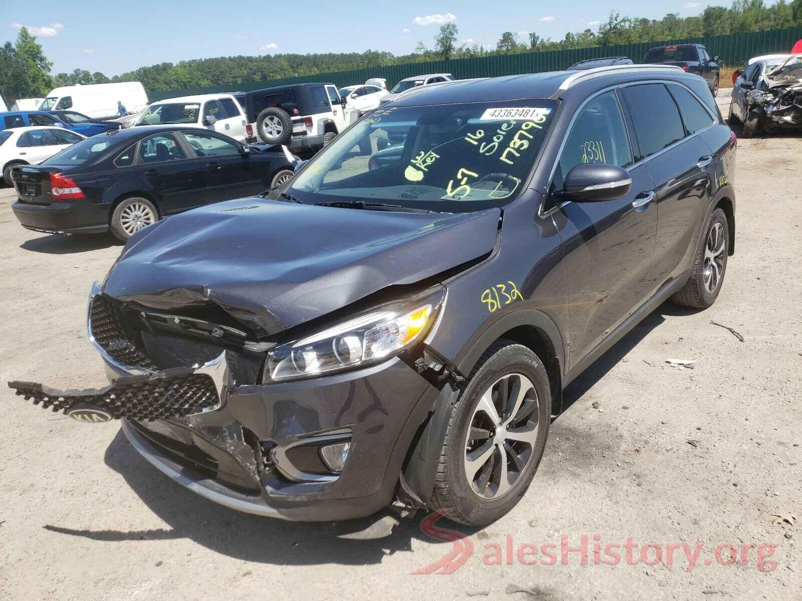 5XYPH4A50GG173790 2016 KIA SORENTO