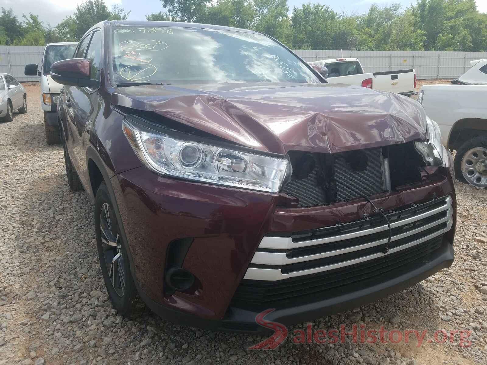 5TDZARFH0KS057398 2019 TOYOTA HIGHLANDER